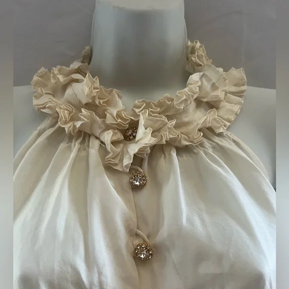 J. Crew Ivory Silk Blouse - Picture 3 of 8